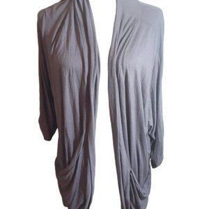 3/$20  Stripe purple draped pocket cardigan 2